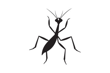 Wall Mural - Praying Mantis silhouette vector illustration