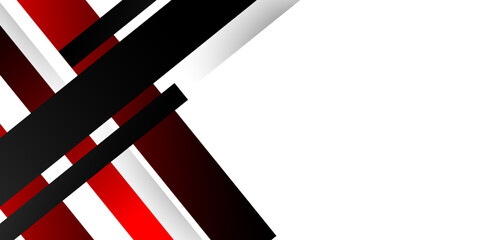 Leinwandbilder - Modern 3d red grey abstract tech geometric shapes background. Color abstract lines trendy geometric background for business or technology presentation, internet poster cover, Vector graphic design.