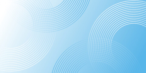 Leinwandbilder - blue background with white circle rings. Blue gradient minimal vector background with circle difference shape. geometric website landing page or banner template modern style vector illustration.