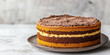 © thecreativesupplies - Gluten-free cake with visible layers on a flat round serving plate