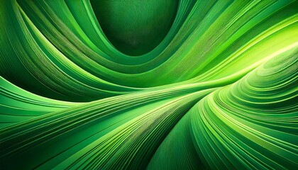 Poster - dynamic abstract background with directional lines; bright green swirling stripes