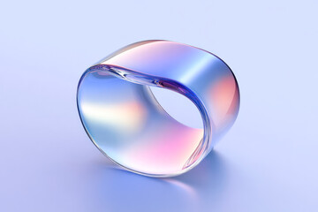 Poster - An intriguing, seamless glass loop featuring soft, gradient colors that present an artistic and visually appealing structure.
