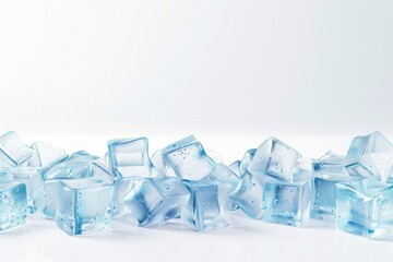 Wall Mural - Crystal clear ice cubes