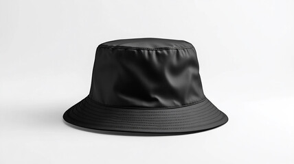 Canvas Print - blank black bucket hat mockup for design presentation mockup or print advertising isolated white background