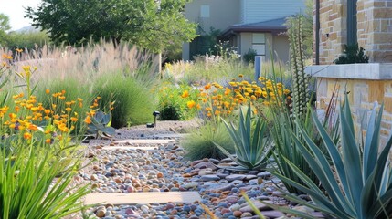 Sustainable landscaping practices, such as xeriscaping and using native plants, help conserve water and reduce the need for chemical fertilizers and pesticides.