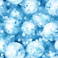 Wall Mural - seamless blue disco ball and glitter pattern for party graphics, event designs, and festive holiday 