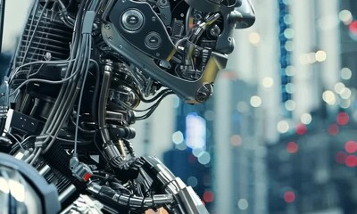 Aufkleber - Android Factory: Cybernetic Manufacturing,  hyperrealistic  Video