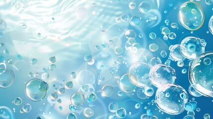 Canvas Print - Sparkling Bubbles in Water