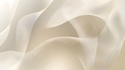 Poster - Sleek Abstract Background with Neutral Geometric Lines and Curves