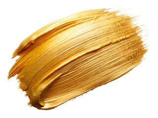 Creative brushstrokes of gold paint