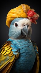 Canvas Print - Animal bird portrait parrot.