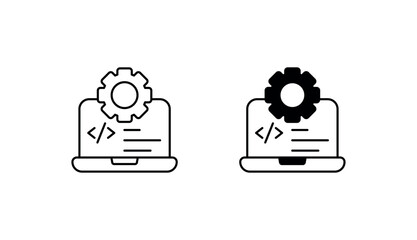 Development icon design with white background stock illustration