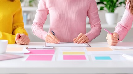 Poster - Creative team collaboration, young professionals brainstorming innovative startup ideas, vibrant office space, diverse talents merging for impactful project development