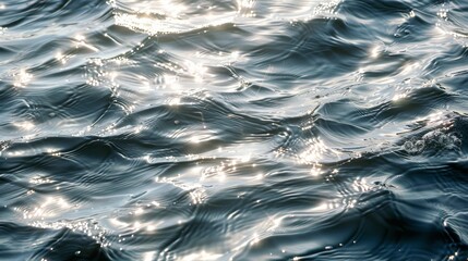 Sunlight reflecting on calm sea waves