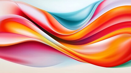 A colorful wave with a red stripe. The colors are bright and vibrant, creating a sense of energy and movement. The wave appears to be flowing and dynamic, suggesting a feeling of freedom