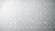 © Genevieve - Minimalist background with a simple grid of connected dots, white and light grey tones