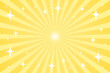 © aoyu - 黄色の放射線とキラキラの背景イラスト