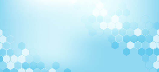 Canvas Print - health care abstract background with hexagons, lines and dots. medical innovation banner template co