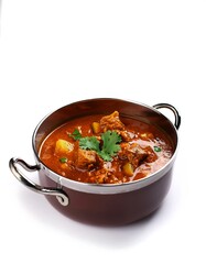 Wall Mural - Indian Beef Curry in a Metal Pot