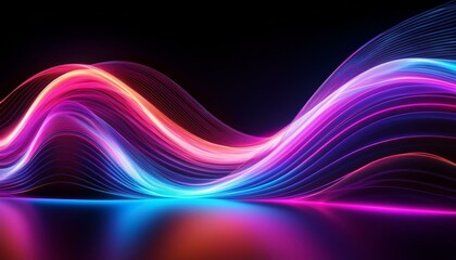 Wall Mural - wave, blue, design, light, wallpaper, illustration, waves, curve, backdrop, motion, texture, line, backgrounds, lines, flow, vector, pattern, dynamic, flowing, artistic, smooth, art, wavy, color, dark