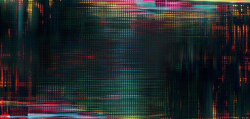 Fototapete - Abstract Glitch Texture with Subtle Dot and Grid Patterns