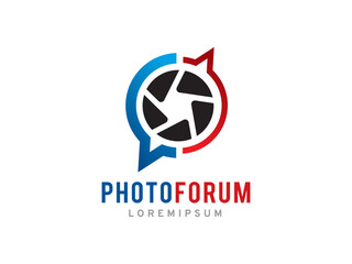 Wall Mural - Photography Forum or Community logo symbol or icon template