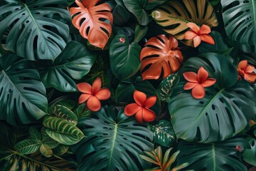 Wall Mural - Photo of a Tropical plants outdoors tropics nature.