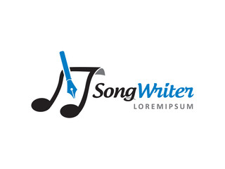 Wall Mural - Song Writer logo symbol or icon template