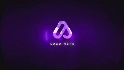 creative 3d new logo reveal animation template, water electric splash glowing hyper energetic logo r
