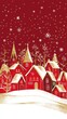 © Maria Starus - A red and white christmas card with houses and trees