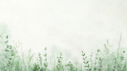 Wall Mural - A green field with a bunch of flowers and grass