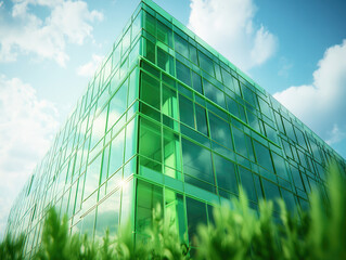 Explore the Green Glass Building, a model of environmental sustainability that illustrates innovative green building design for sustainable business practices.