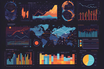 Poster - A collection of data visualizations showcasing global statistics and trends.