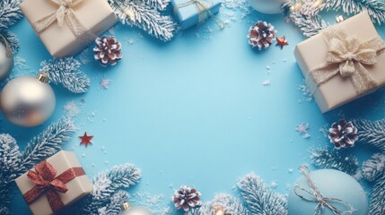 Abstract background of christmas element have space for overlay text - generate AI