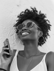 Wall Mural - Smiling Woman with Ring in Nose