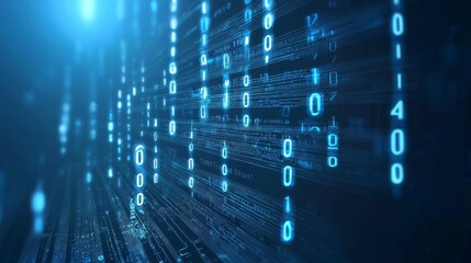 Aufkleber - concept of digital cyberspace with particles and digital data network connections