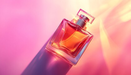 Wall Mural - Elegant perfume bottle in a photorealistic setting, perfect for showcasing luxury fragrances in an advertising mockup.