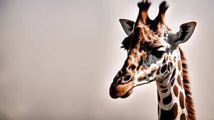 giraffe head close up