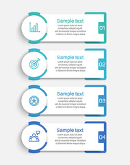 Wall Mural - business infographic design template with 4 options, steps or processes. can be used for workflow la