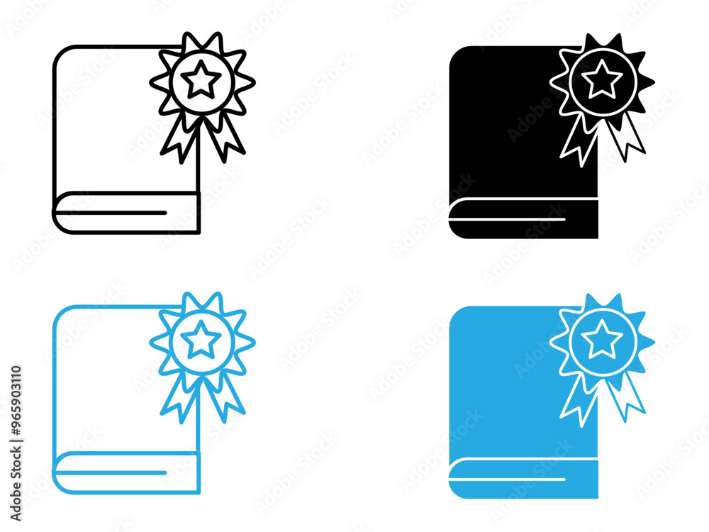 best seller book icon black and white vector outline sign Stock Vector ...