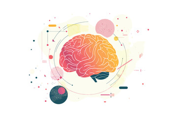 Wall Mural - ai neural network visualization isolated