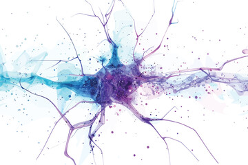 Wall Mural - ai neural network visualization isolated