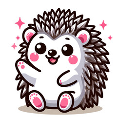 vector image of a hedgehog