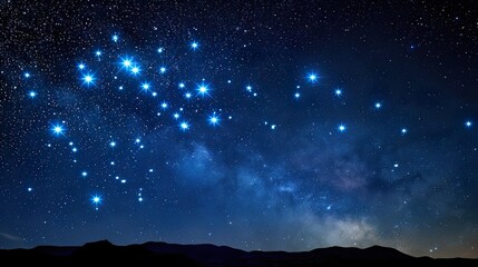 Wall Mural - Constellation_Star_field_night_sky_Space_background