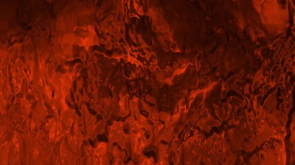 Wall Mural - orange abstract movement behind glass 4k loop features orange abstract liquid movement behind textur