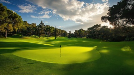 golf ball on tee ready to play