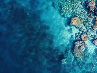 Wall Mural - aerial panorama of the vibrant and diverse great barrier reef ecosystem