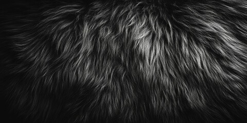 Close-up of soft, textured black fur.