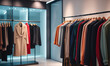 © Miklos - A rack of colorful coats and jackets hangs in a retail store, ready for customers to try on