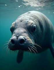 seal in the water